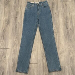 Everlane The Original Cheeky Classic Blue Denim High Rise Straight Leg Jeans